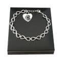Memorial, Infinity Symbol Bracelet with Engraved Photo and Words | Someone Remembered
