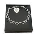 Memorial, Infinity Symbol Bracelet with Engraved Photo and Words | Someone Remembered
