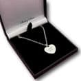 Memorial Necklace with Engraved Silver Heart, Sterling Silver| Someone Remembered