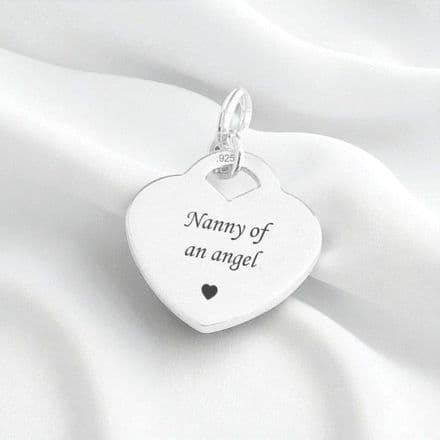 Nanny of an Angel Charm, Sterling Silver Heart