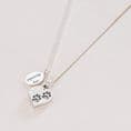 Pawprints on Heart Necklace with Engraved Tag | Someone Remembered