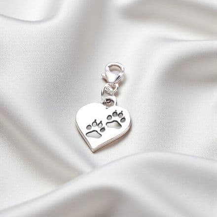 Pawprints on Your Heart Charm - Gift Boxed