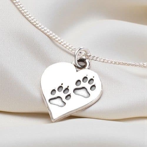 Pawprints on Your Heart Necklace | Someone Remembered