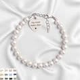 Pearl Bracelet, Personalised with Any Engraving, Sympathy, Memorial | Someone Remembered