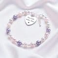 Pearl Memorial Bracelet with Engraved Heart | Someone Remembered