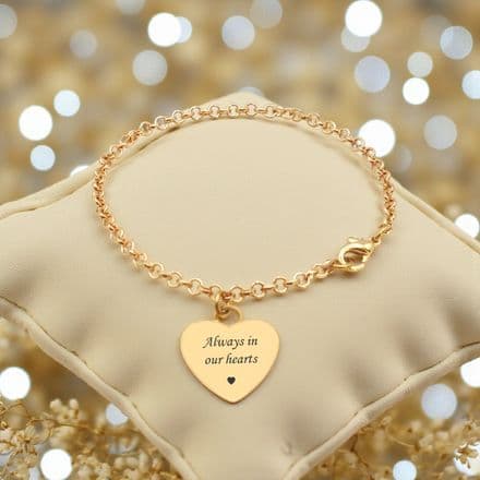 Personalised 18k Gold Plated Belcher Chain Bracelet & Engraving