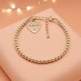 Personalised Bracelet in Rose Gold Beads with Engraving | Someone Remembered