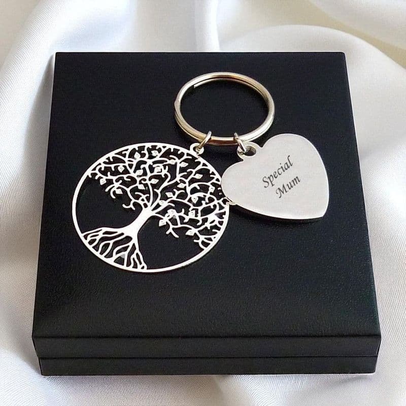 Personalised Gift, Engraved Tree of Life Keyring | Someone Remembered