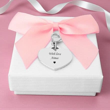 Personalised Heart Charm with Engraving