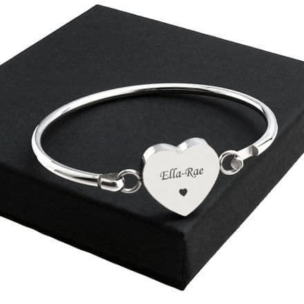 Personalised Memorial Bangle with Engraving for Women or Girls,