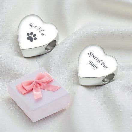 Personalised Paw Charm Bead
