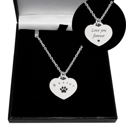 Personalised, Pet Loss Necklace, Engraved Sympathy Gift, Pet Lover Gift