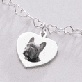 Personalised Photo Necklace, Sterling Silver, Custom engraved Heart on Chain | Someone Remembered