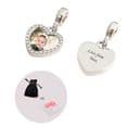 Personalised Photo Charm, Crystal Heart, European Style Bail | Someone Remembered