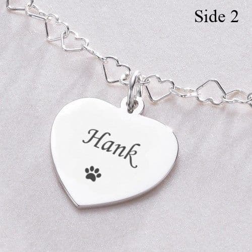 Personalised Photo Necklace, Sterling Silver, Custom engraved Heart on ...