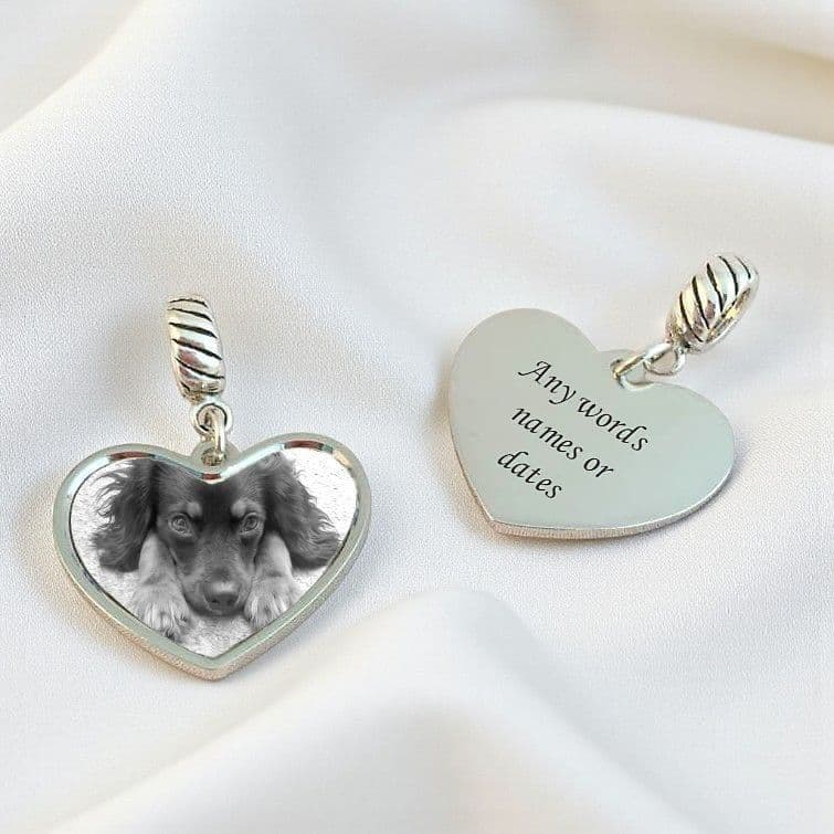 Pet Loss Charm with Engraving, Sterling Silver| Someone Remembered