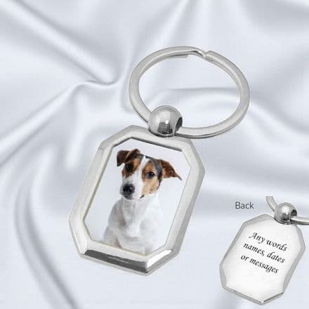 Pet Loss Keyring, Any Photo and Engraving
