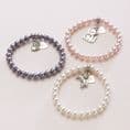 Pet Loss Pearl Bracelet with Engraved Tag | Someone Remembered