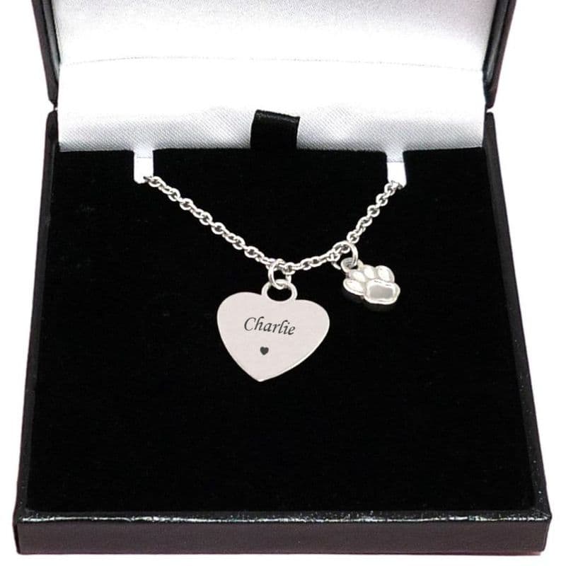 Pet Loss Sympathy Gift, Engraved Necklace | Someone Remembered