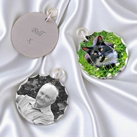 Photo Charm with Engraving - Round