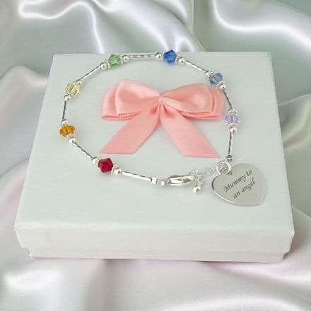 Rainbow Bracelet, Sterling Silver and Preciosa Crystals