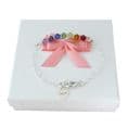 Rainbow Bracelet with Delicate Silver Hearts and Engraving | Someone Remembered