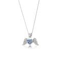 Remembrance Necklace, Forget Me Not Angel Wings (Optional Engraving) | Someone Remembered