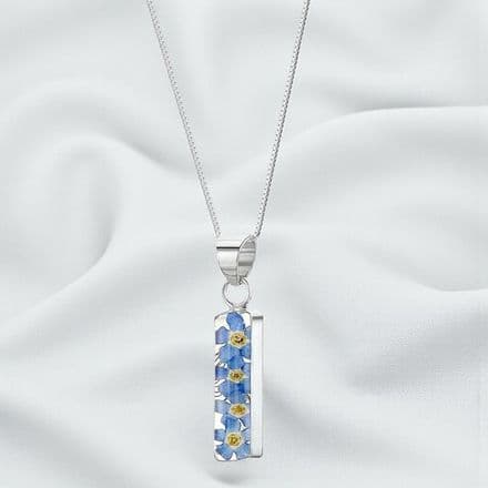 Remembrance Necklace, Forget Me Not Collection (Optional Engraving)