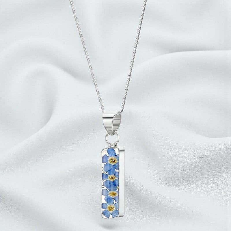 Remembrance Necklace, Forget Me Not Collection Cross (Optional Engraving) | Someone Remembered