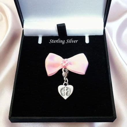Silver Footprints Charm - Gift Boxed