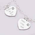 Silver Hearts Pet Loss Necklace | Someone Remembered