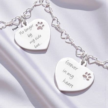 Silver Hearts Pet Loss Necklace