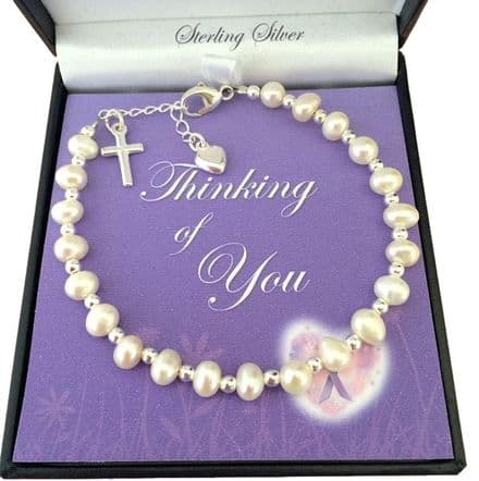 Silver & Pearl Memorial Bracelet