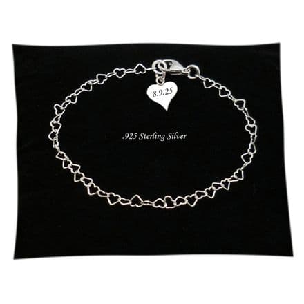 Tiny Hearts Engraveable Memorial Bracelet