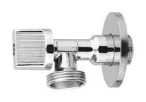 03NB009 Llave de paso agua lavadora escuadra 1/2"x3/4" Válvula cierre de latón