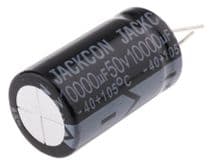 10000uF-50V Condensador electrolitico 10.000uF 50V 105ºC, medidas 25x42mm