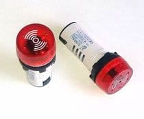 12774/24 Piloto con zumbador indicador luminoso 24Vcc rojo intermitente
