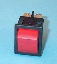 14AG017 Interruptor bipolar basculante rojo con luz