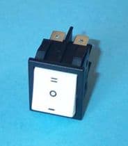 14AG036 Interruptor conmutador bipolar 10A/250V 22x19,3mm, color blanco