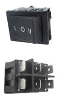 14AG039 Interruptor bipolar 10A/250V AUT.22 X19,3 mm, color negro, 6 faston