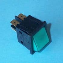 14AG051 Pulsador bipolar color verde, 4 contactos