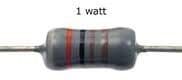 18R-1W Resistencia 18 ohmios 1W, tolerancia 5%