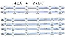 23283028 Kit 6 barras de LEDs para retroiluminación Tv LED BAR.42" DLED 42260 M6.5 CEM3_YE.PAR