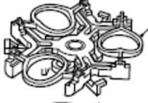 4222-036-11220 Soporte de plástico inferior de cuchillas para afeitadora Philips