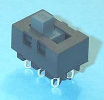 49HF024 interruptor conmutador a cursor micromax 2 posiciones y 6 terminales, 23x15mm