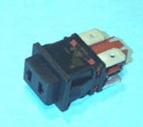 49HF339 Interruptor bipolar con toma 13x20mm 12A 4 faston