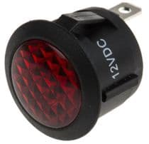 7932553 Piloto panel indicador luminoso rojo redondo 12Vdc