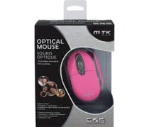 ACI-007F Ratón óptico mini con cable USB con 3 botones y rueda