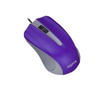 ACI-130P Ratón óptico con cable USB con rueda color purpura