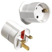 Adaptador Viaje Enchufe Para Reino Unido a Schuko Hembra 10/16A 250V